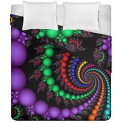 Fractal Background With High Quality Spiral Of Balls On Black Duvet Cover Double Side (california King Size)