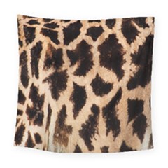 Yellow And Brown Spots On Giraffe Skin Texture Square Tapestry (large) by Amaryn4rt