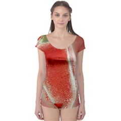 Red Pepper And Bubbles Boyleg Leotard  by Amaryn4rt