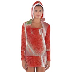Red Pepper And Bubbles Women s Long Sleeve Hooded T-shirt by Amaryn4rt