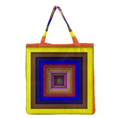 Square Abstract Geometric Art Grocery Tote Bag by Amaryn4rt