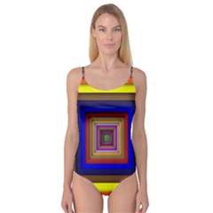 Square Abstract Geometric Art Camisole Leotard 