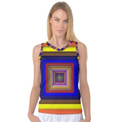 Square Abstract Geometric Art Women s Basketball Tank Top