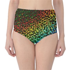 Construction Paper Iridescent High-waist Bikini Bottoms by Amaryn4rt