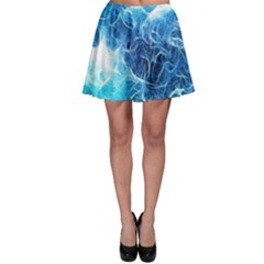 Fractal Occean Waves Artistic Background Skater Skirt