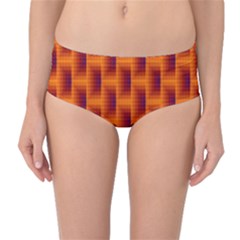 Fractal Multicolored Background Mid-waist Bikini Bottoms