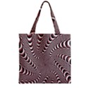 Digital Fractal Pattern Zipper Grocery Tote Bag View1