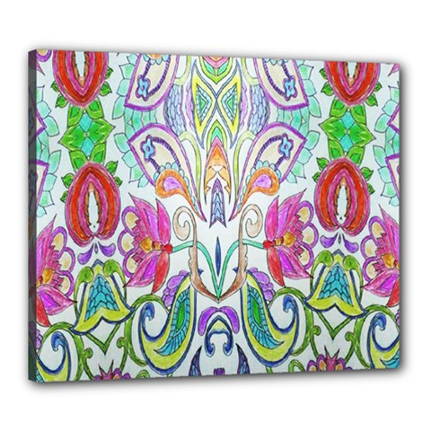 Wallpaper Created From Coloring Book Canvas 24  X 20  by Amaryn4rt