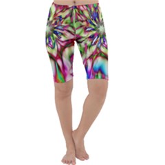 Magic Fractal Flower Multicolored Cropped Leggings  by EDDArt