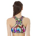 Magic Fractal Flower Multicolored Sports Bra with Border View2
