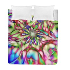 Magic Fractal Flower Multicolored Duvet Cover Double Side (full/ Double Size) by EDDArt