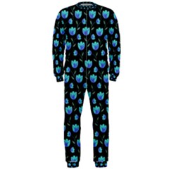 Floral Pattern Onepiece Jumpsuit (men)  by Valentinaart