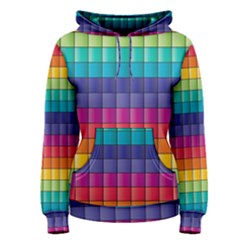 Pattern Grid Squares Texture Women s Pullover Hoodie by Amaryn4rt