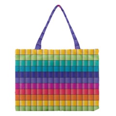 Pattern Grid Squares Texture Medium Tote Bag by Amaryn4rt