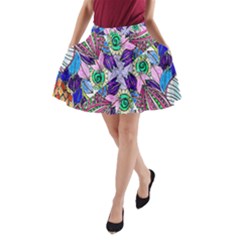 Wallpaper Created From Coloring Book A-line Pocket Skirt by Amaryn4rt