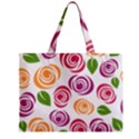 Colorful Seamless Floral Flowers Pattern Wallpaper Background Zipper Mini Tote Bag View2