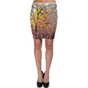 Summer Sun Set Fractal Forest Background Bodycon Skirt View1