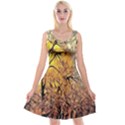 Summer Sun Set Fractal Forest Background Reversible Velvet Sleeveless Dress View1