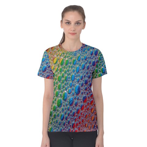 Bubbles Rainbow Colourful Colors Women s Cotton Tee by Amaryn4rt