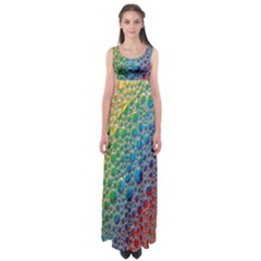 Bubbles Rainbow Colourful Colors Empire Waist Maxi Dress by Amaryn4rt