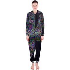 World Earth Planet Globe Map Hooded Jumpsuit (ladies) 