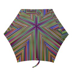 Striped Stripes Abstract Geometric Mini Folding Umbrellas by Amaryn4rt