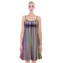 Striped Stripes Abstract Geometric Spaghetti Strap Velvet Dress View1