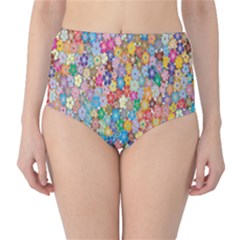 Sakura Cherry Blossom Floral High-waist Bikini Bottoms by Amaryn4rt