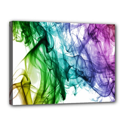 Colour Smoke Rainbow Color Design Canvas 16  X 12  by Amaryn4rt