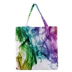 Colour Smoke Rainbow Color Design Grocery Tote Bag by Amaryn4rt