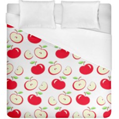 Apple Pattern Duvet Cover (king Size) by Valentinaart