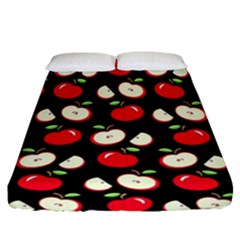 Apple Pattern Fitted Sheet (california King Size) by Valentinaart