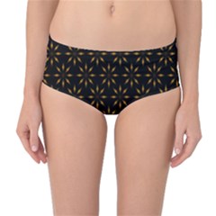 Pattern Mid-Waist Bikini Bottoms