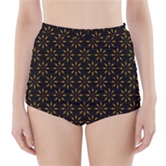 Pattern High-Waisted Bikini Bottoms