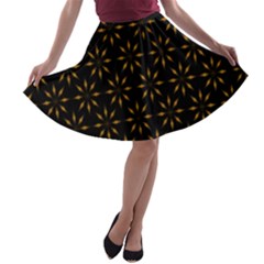 Pattern A-line Skater Skirt