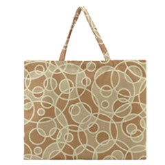 Pattern Zipper Large Tote Bag