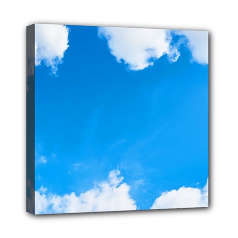 Sky Clouds Blue White Weather Air Mini Canvas 8  X 8  by Simbadda