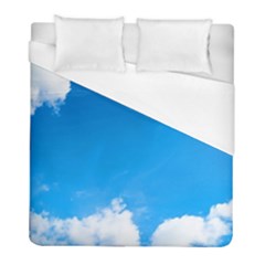 Sky Clouds Blue White Weather Air Duvet Cover (full/ Double Size) by Simbadda