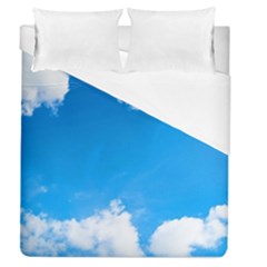 Sky Clouds Blue White Weather Air Duvet Cover (queen Size) by Simbadda