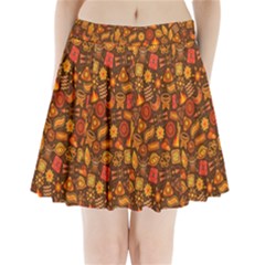 Pattern Background Ethnic Tribal Pleated Mini Skirt