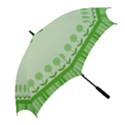 Floral Stripes Card In Green Golf Umbrellas View2