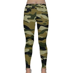 Military Vector Pattern Texture Classic Yoga Leggings by Simbadda