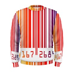 Colorful Gradient Barcode Men s Sweatshirt by Simbadda