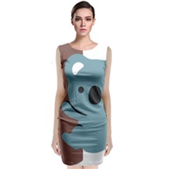 Animal Koala Sleeveless Velvet Midi Dress by Alisyart