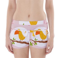 Yellow Bird Tweet Boyleg Bikini Wrap Bottoms by Alisyart