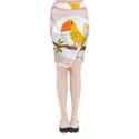 Yellow Bird Tweet Midi Wrap Pencil Skirt View1