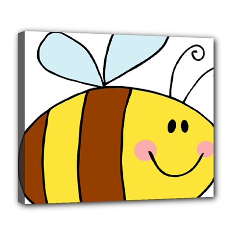 Animals Bee Wasp Smile Face Deluxe Canvas 24  X 20  