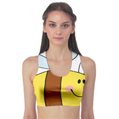 Animals Bee Wasp Smile Face Sports Bra by Alisyart