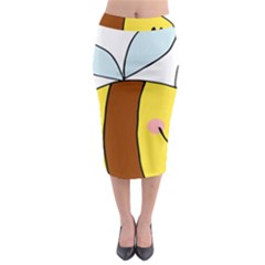 Animals Bee Wasp Smile Face Midi Pencil Skirt by Alisyart