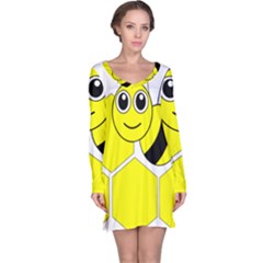 Bee Wasp Yellow Long Sleeve Nightdress